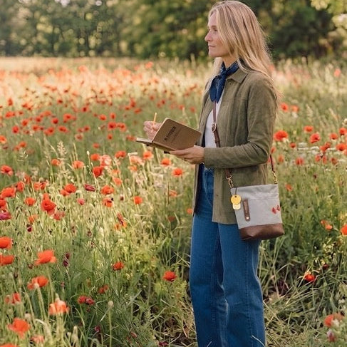 Betsy | Slate w/ poppy