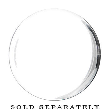 24mm Clear White Acrylic Mirror Split Saddle Plug