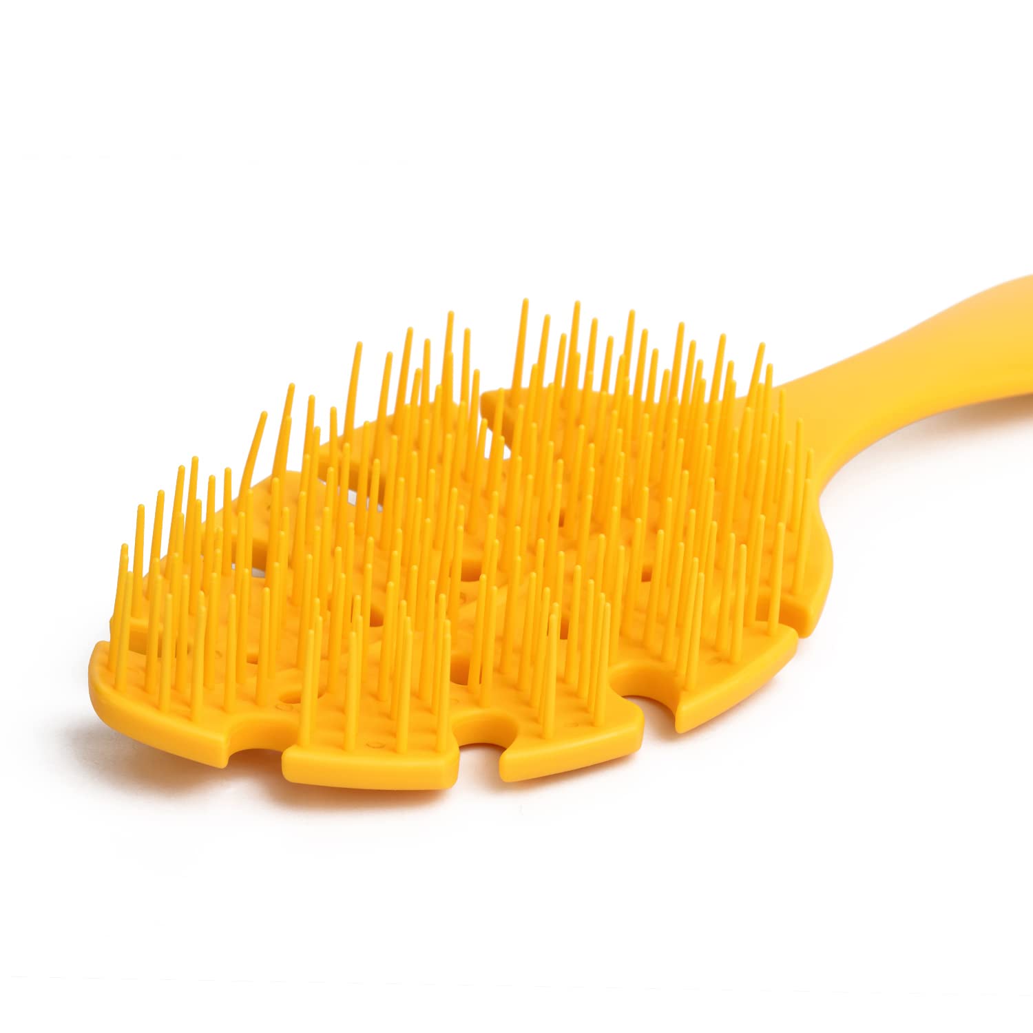 CANDYBRUSH Hair Brush Vented Leaf Form Soft TPEE Mango Scented Orange Large