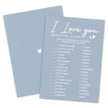 MBYHP I Love You Bridal Shower Game Cards 30 Pcs Blue Wedding Party