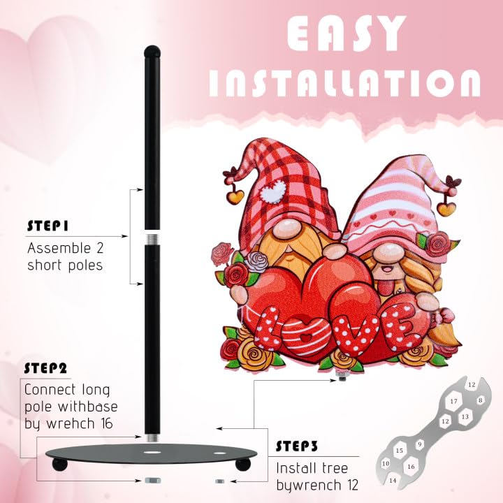YLOLUL Valentine's Day Metal Paper Towel Holder Large Countertop Stand