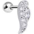 Clear Gem Celestial Angel Wing Right Cartilage Earring