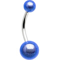 Electric Blue MIRACLE BALL Belly Button Ring