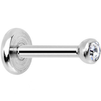 18G 1/4 Clear 2mm CZ Gem Internally Threaded Cartilage Earring