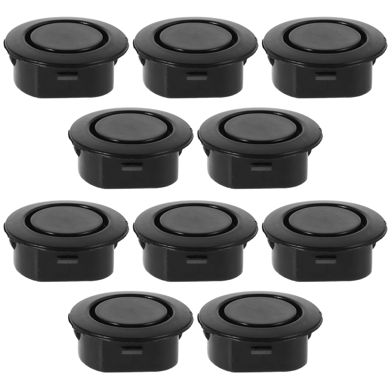 Homoyoyo 10PCS Car Rear Bumper Radar Hole Cover Plastic Plugs Black
