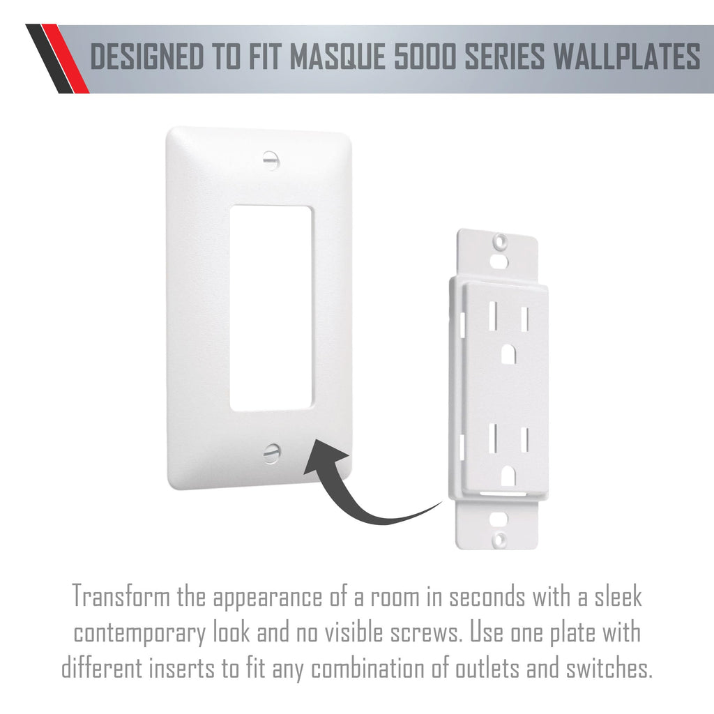 TayMac AD20W Paintable Duplex Adapter Plate White Plastic