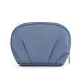 E-Tree Makeup Bag Half Moon Cosmetic Pouch Travel Toiletry Organizer Blue