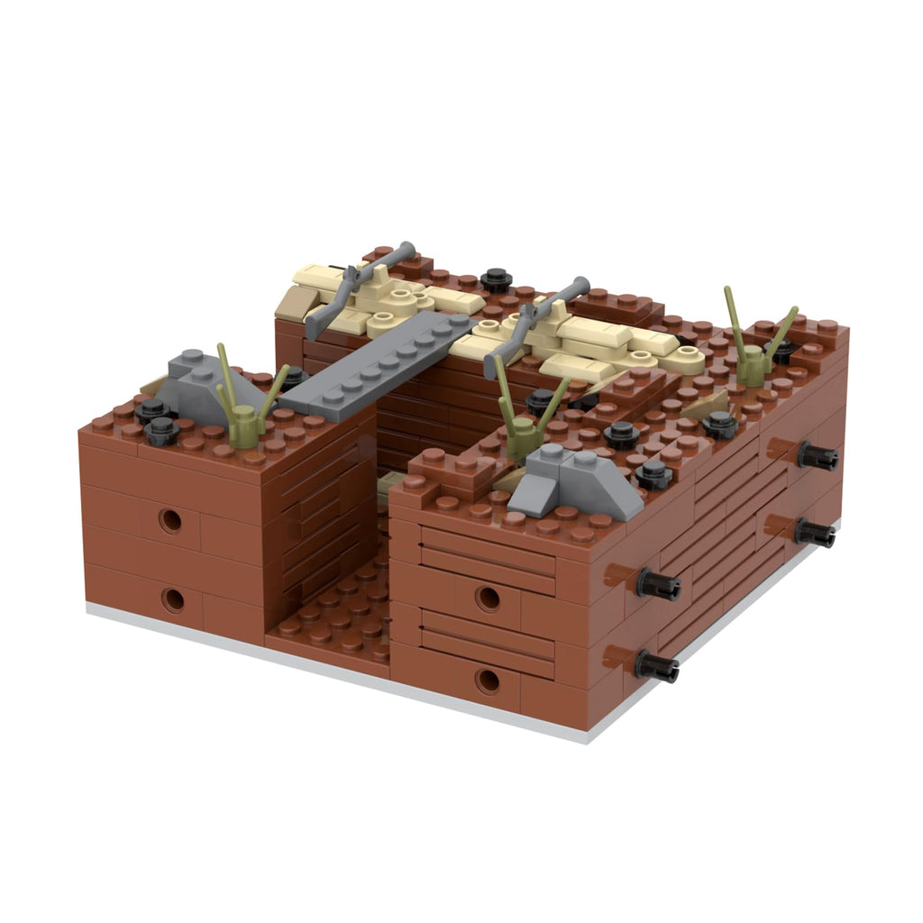 MOOXI WW2 Battlefield Military Block Set Right Corner 200PCS ABS