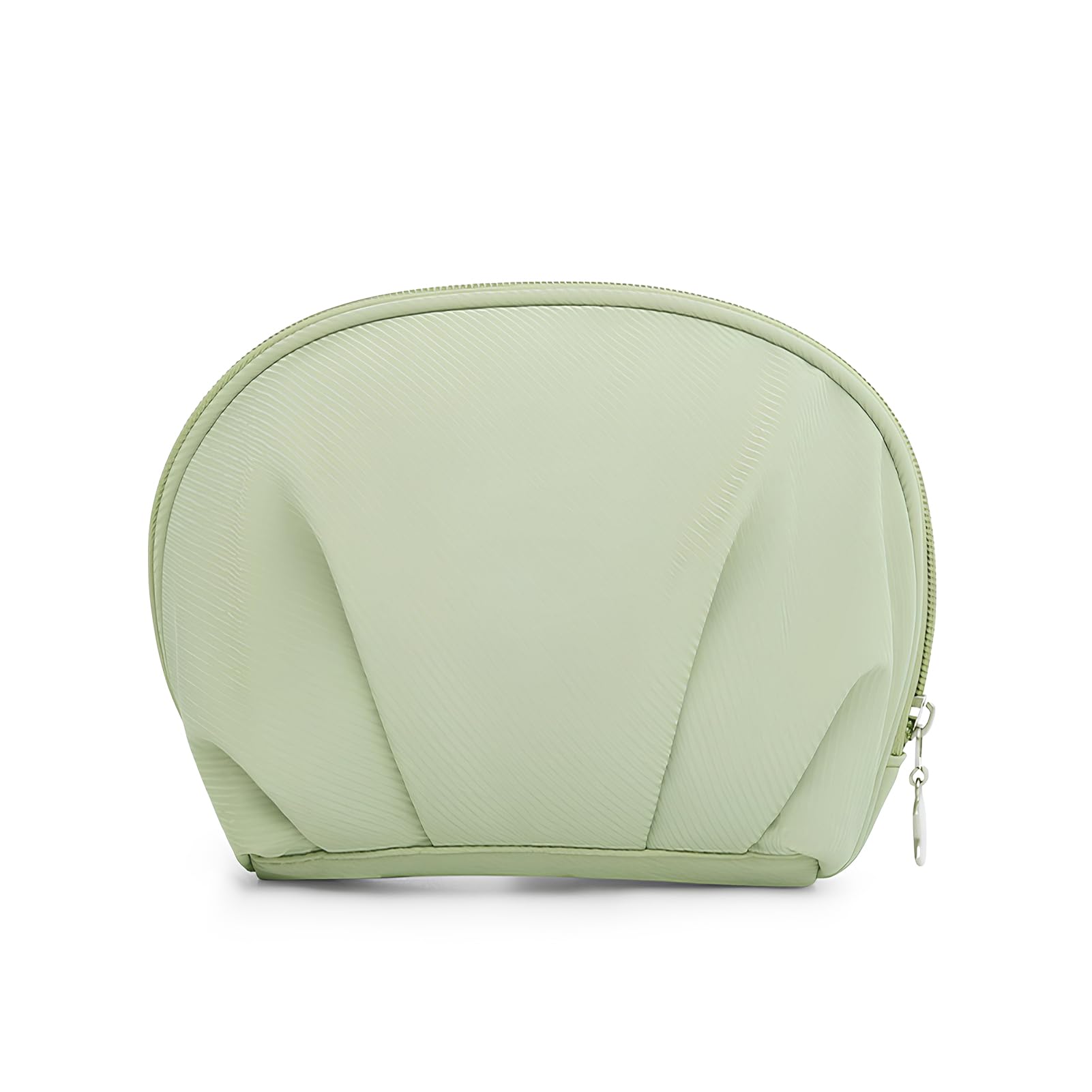 E-Tree Makeup Bag Half Moon Cosmetic Pouch Travel Toiletry Organizer Green