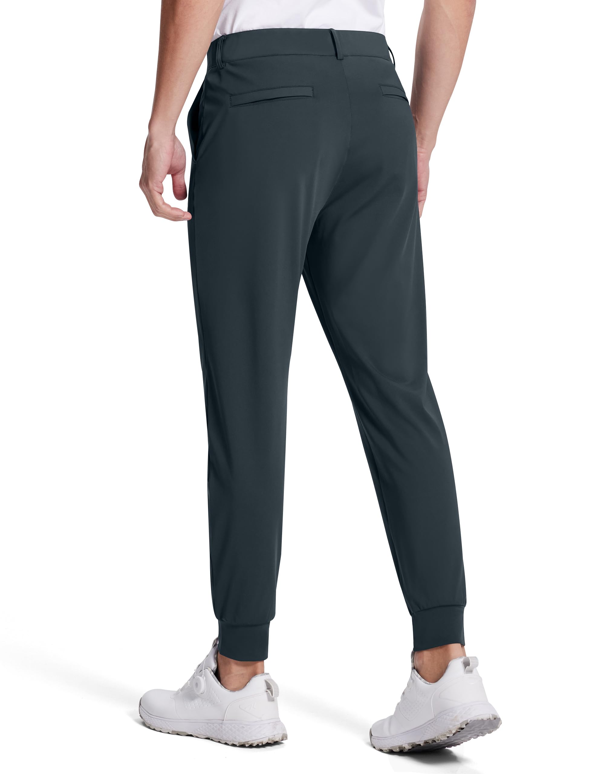 SERAMY Men's Golf Joggers Slim Fit Stretch Sweatpants Black Size L