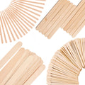Mibly 500 Pcs Wooden Wax Sticks Assorted Applicator Spatulas for Body Face Legs