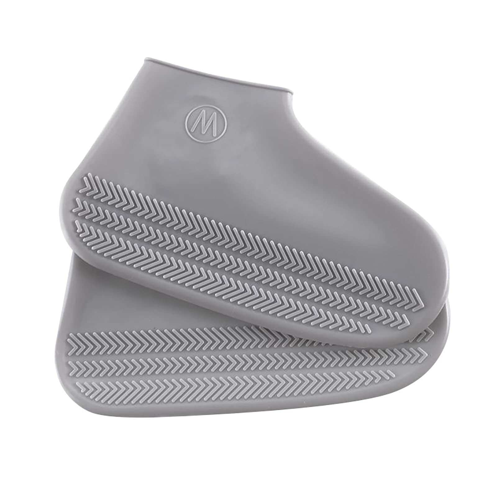 Unisex Silicone Waterproof Shoe Covers Slip-Resistant Large Grey Size L