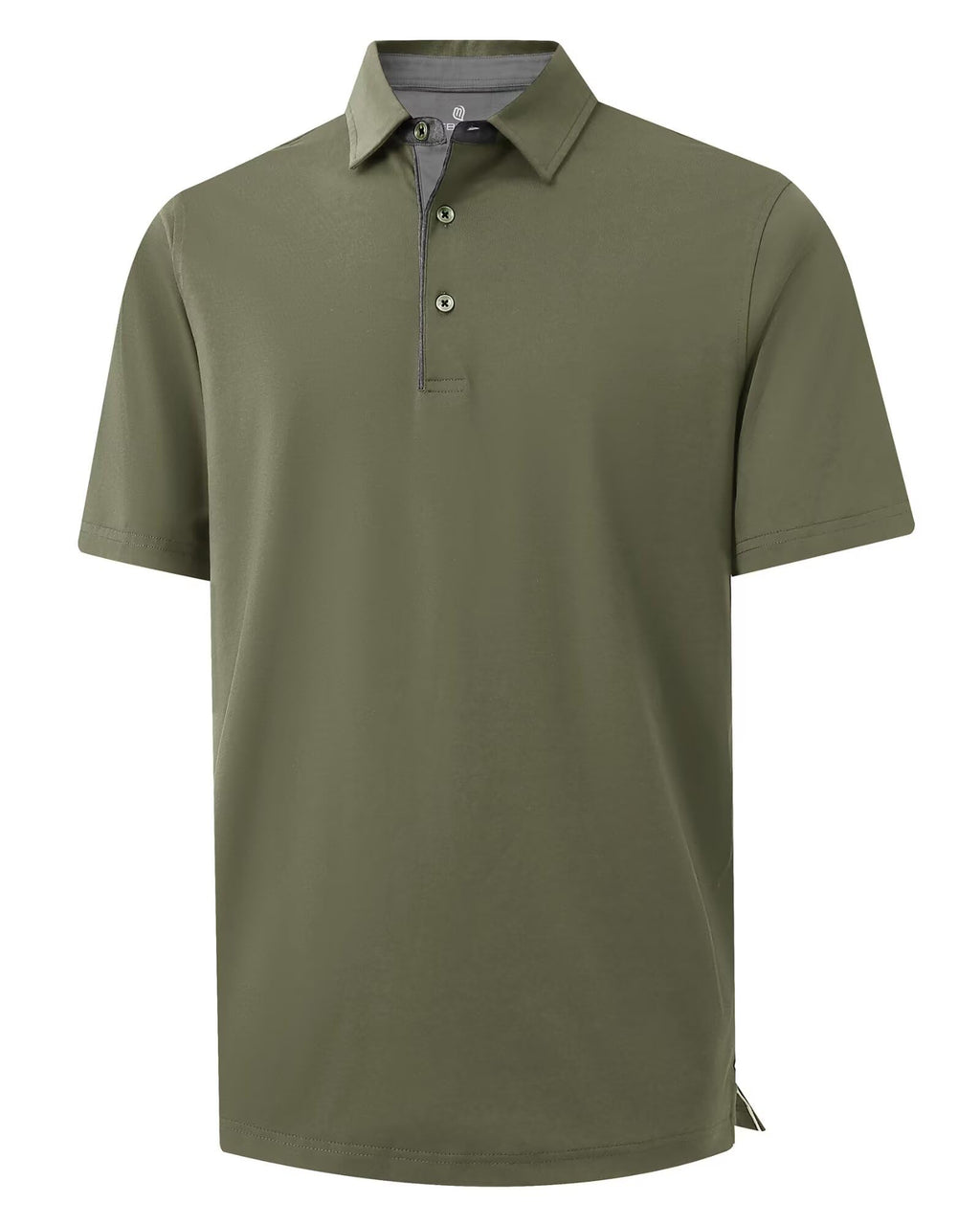 VEBOON Men's Short Sleeve Cotton Blend Polo Shirt Army Green Size XX-Large