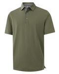 VEBOON Men's Short Sleeve Cotton Blend Polo Shirt Army Green Size XX-Large