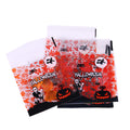 LUKYPORT Halloween Treat Bags 4x4in Self Adhesive Cellophane 100 PCS Orange