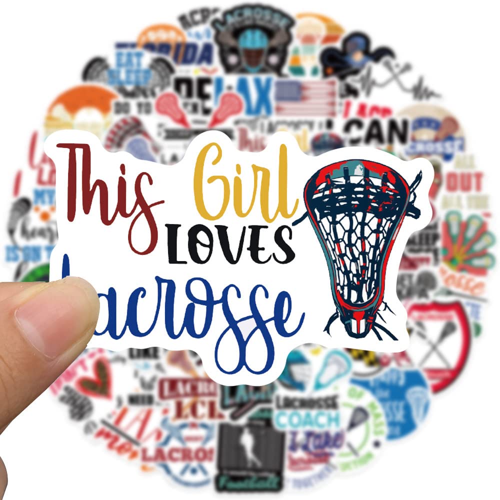 MAXSNOW Lacrosse Stickers Vinyl Decals Waterproof for Water Bottles Laptop Car