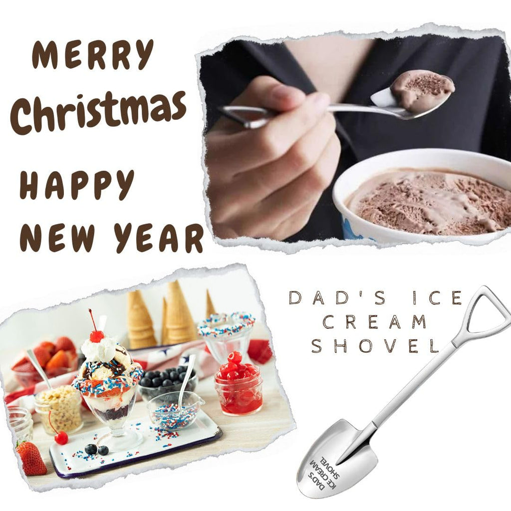 LLESCA Personalized Dad Ice Cream Shovel Stainless Steel Engraved Gift