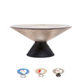 SPRINGBOW 10" Gray Tempered Glass Fruit Bowl Ripple Pedestal