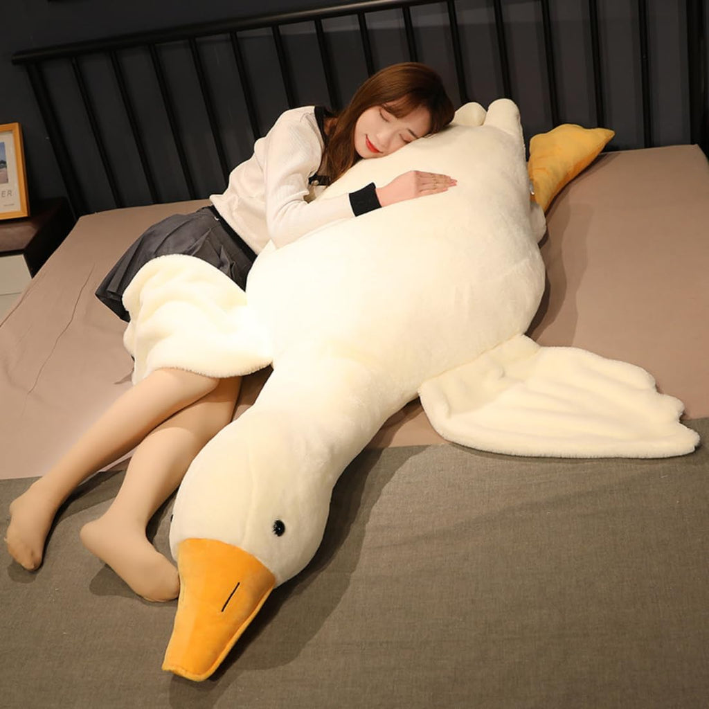 Srutirbo Giant Goose Stuffed Animal Plush Pillow White 37.5 Inch