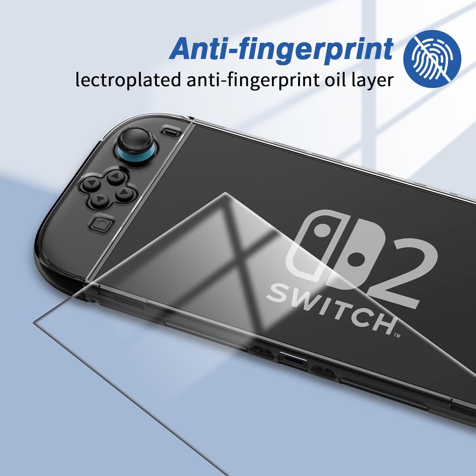 HEYSTOP Switch 2 Protective Case with Screen Protector Transparent Cover