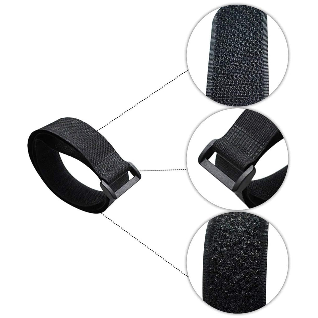 YUGYUM Golf Cart Fan Strap Reusable Adjustable Nylon Cinch Tie Black