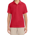 Izod Mens Short Sleeve Performance Polo Shirt, Red-646, 36-37 US