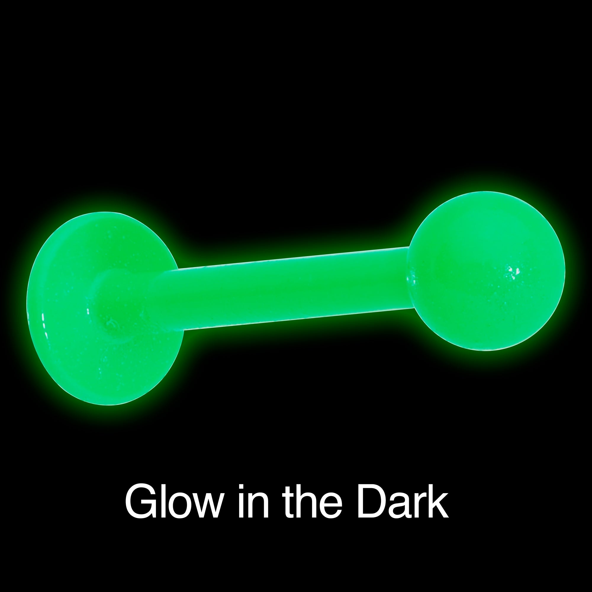 16G 3/8 Teal Green Glow In The Dark Effect Labret Monroe