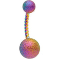 Rainbow Anodized Tastefully Twisted Belly Ring