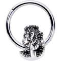 16G 3/8 Egypt Cleopatra Anubis Hinged Segment Ring