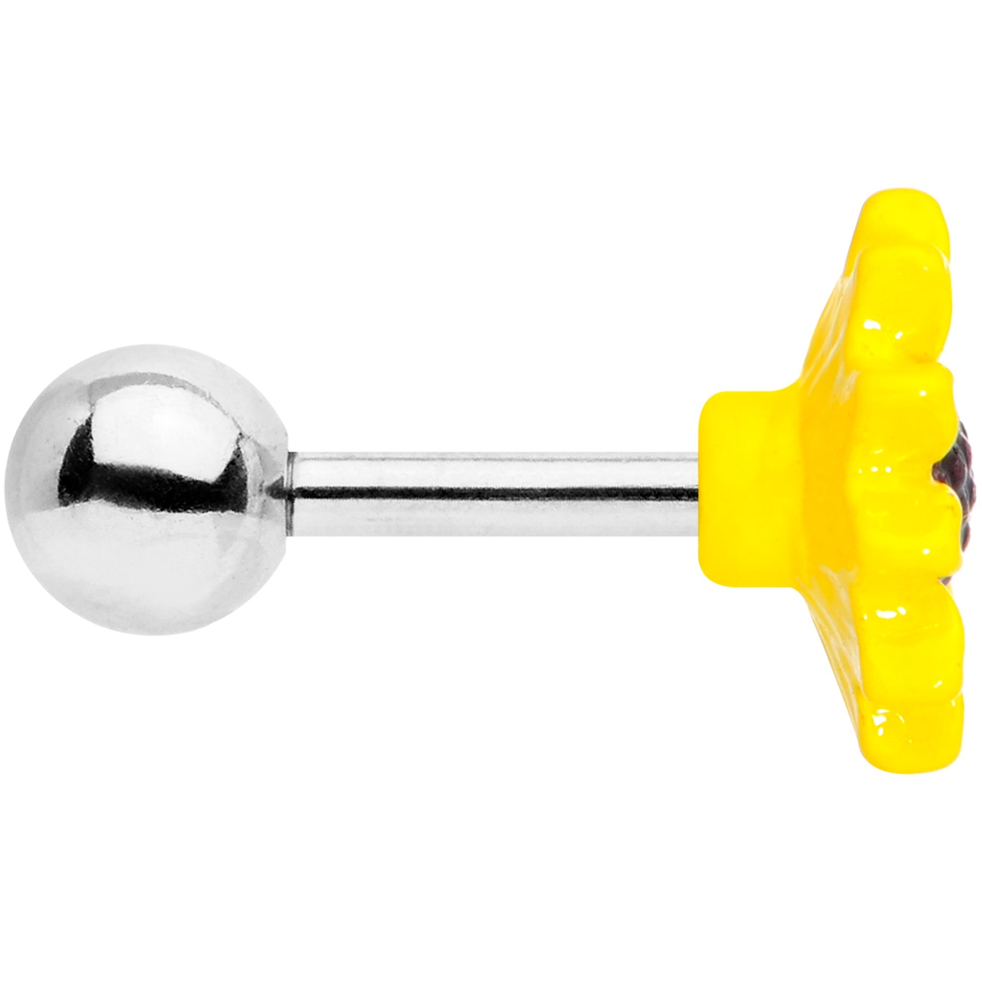 16G 1/4 Yellow Sunflower Cartilage Tragus Earring