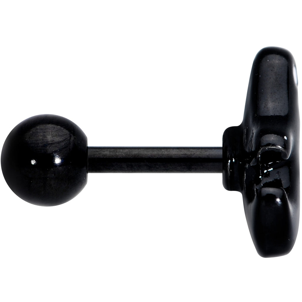 16G 1/4 Black Howling Ghost Halloween Cartilage Tragus Earring