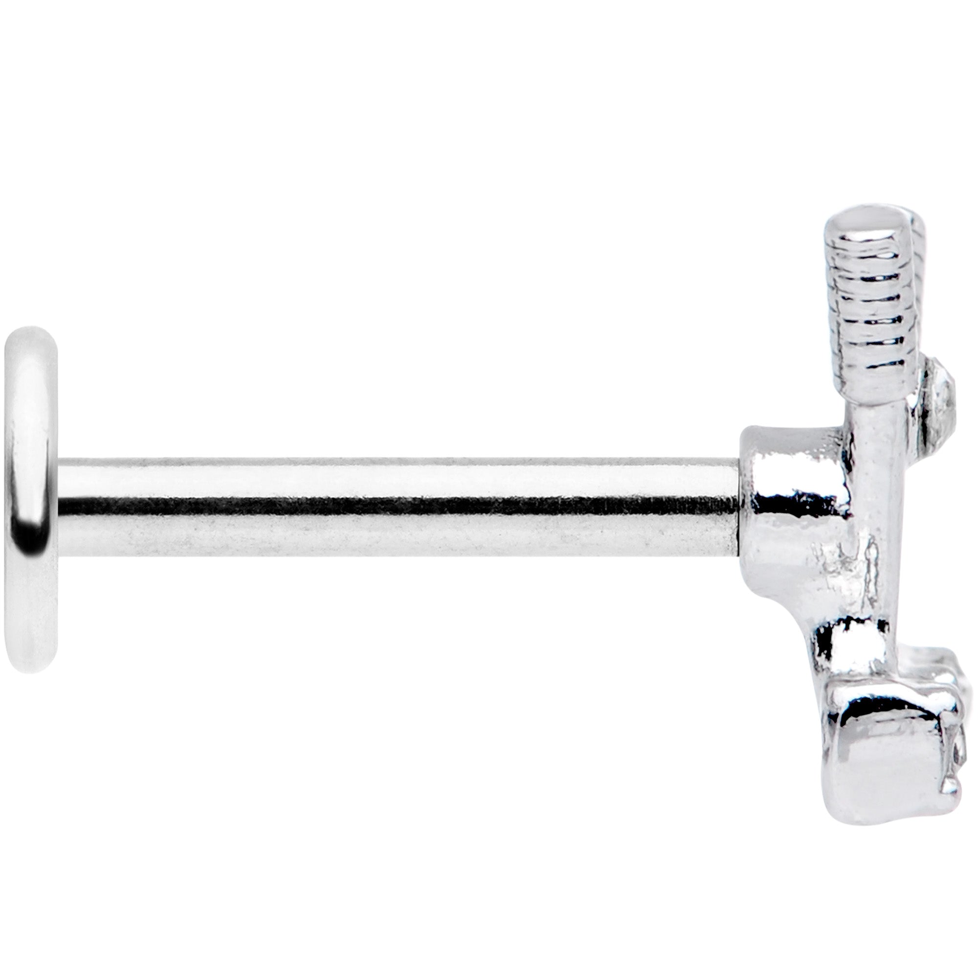 16G 5/16 Clear CZ Gem Crossed Golf Clubs Labret Monroe Tragus