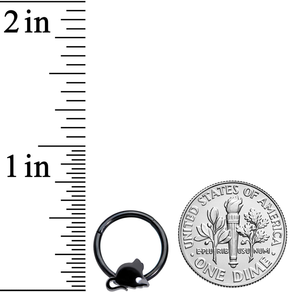16G 3/8 Black Mouse Septum Clicker