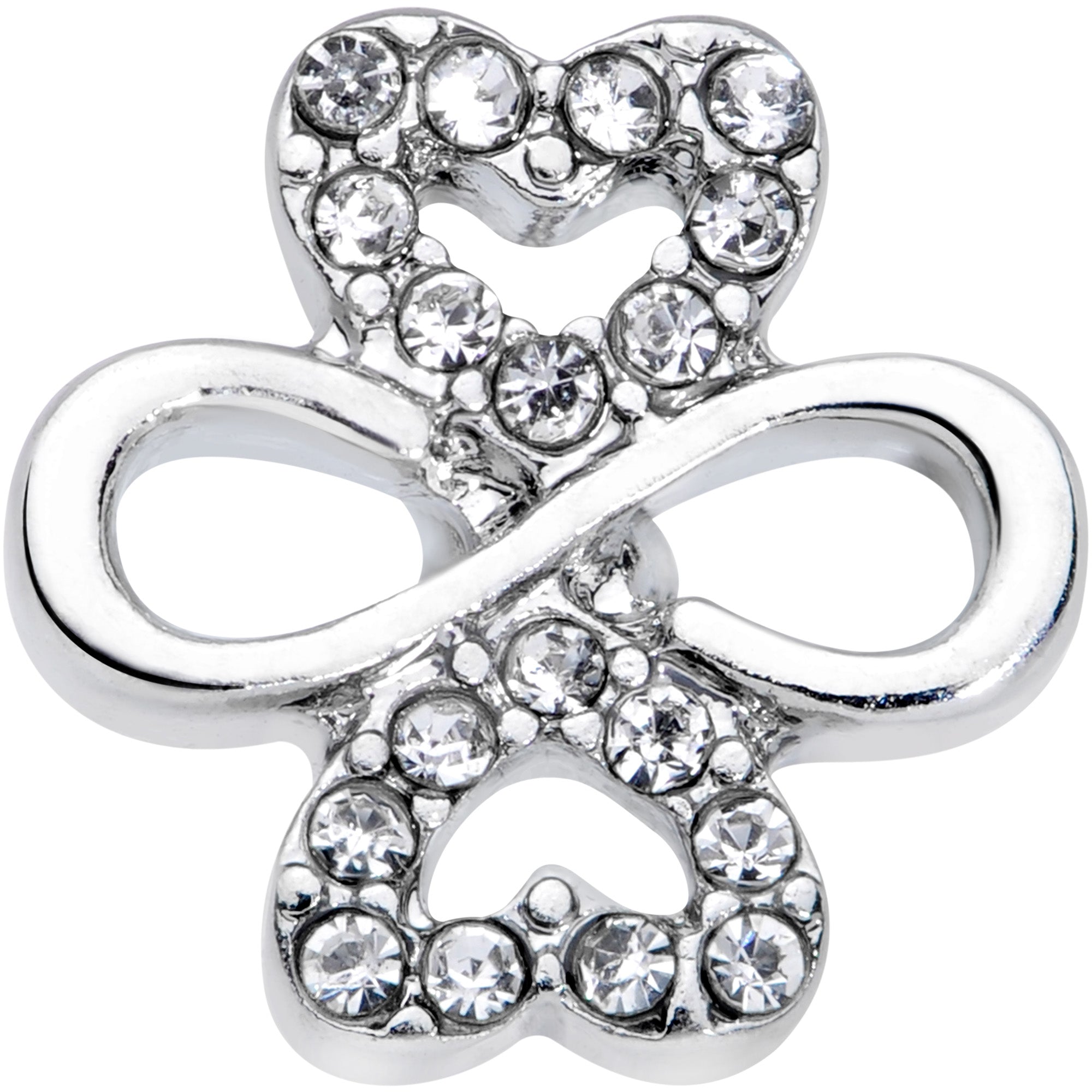 16G 5/16 Clear Gem Shamrock St Patricks Day Labret Monroe Tragus