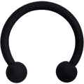 16G 3/8 Beauteous Black Matte Horseshoe Circular Barbell