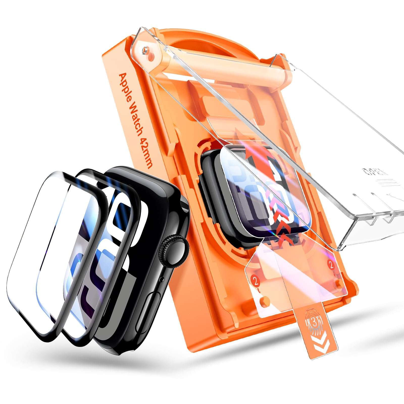 Tensea Apple Watch Series 10 Screen Protector Soft Film 2Pack 46mm 42mm