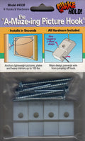 Quakehold! Ready America 4338 Anti-Fall Heavy Duty Picture Hook Clear 4Pc 100Lb