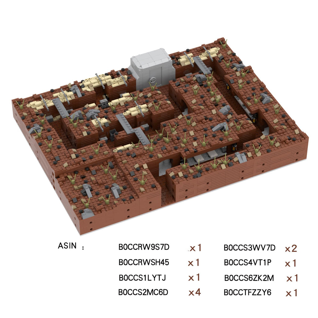 MOOXI WW2 Battlefield Military Block Set Right Corner 200PCS ABS