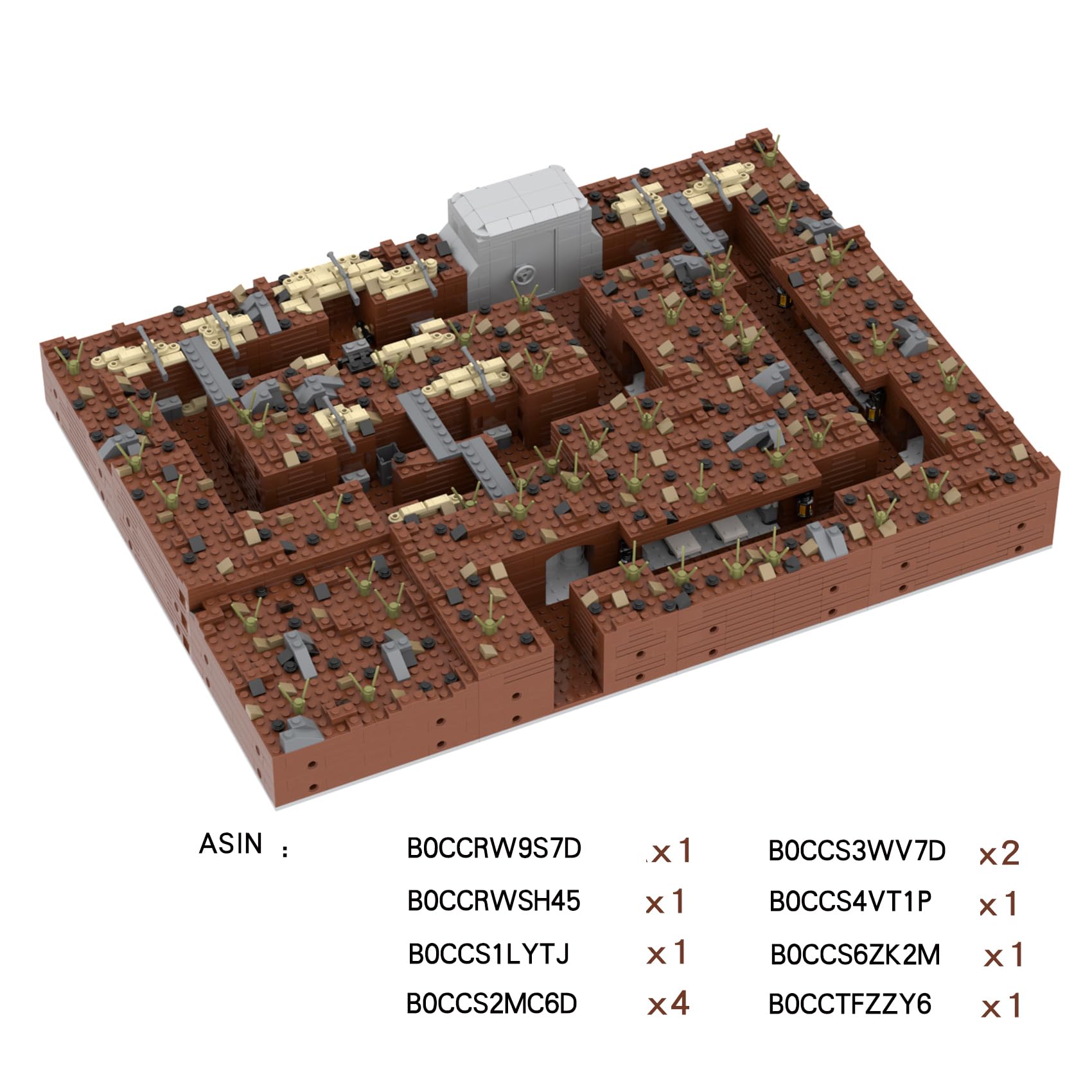 MOOXI WW2 Battlefield Military Block Set Right Corner 200PCS ABS