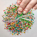 Namrec Christmas Nail Stickers 5D Embossed Santa Snowflake Colorful 2 Sheets