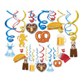 Generic Munich Oktoberfest Swirl Decorations Gold PVC Party Hanging Streamers