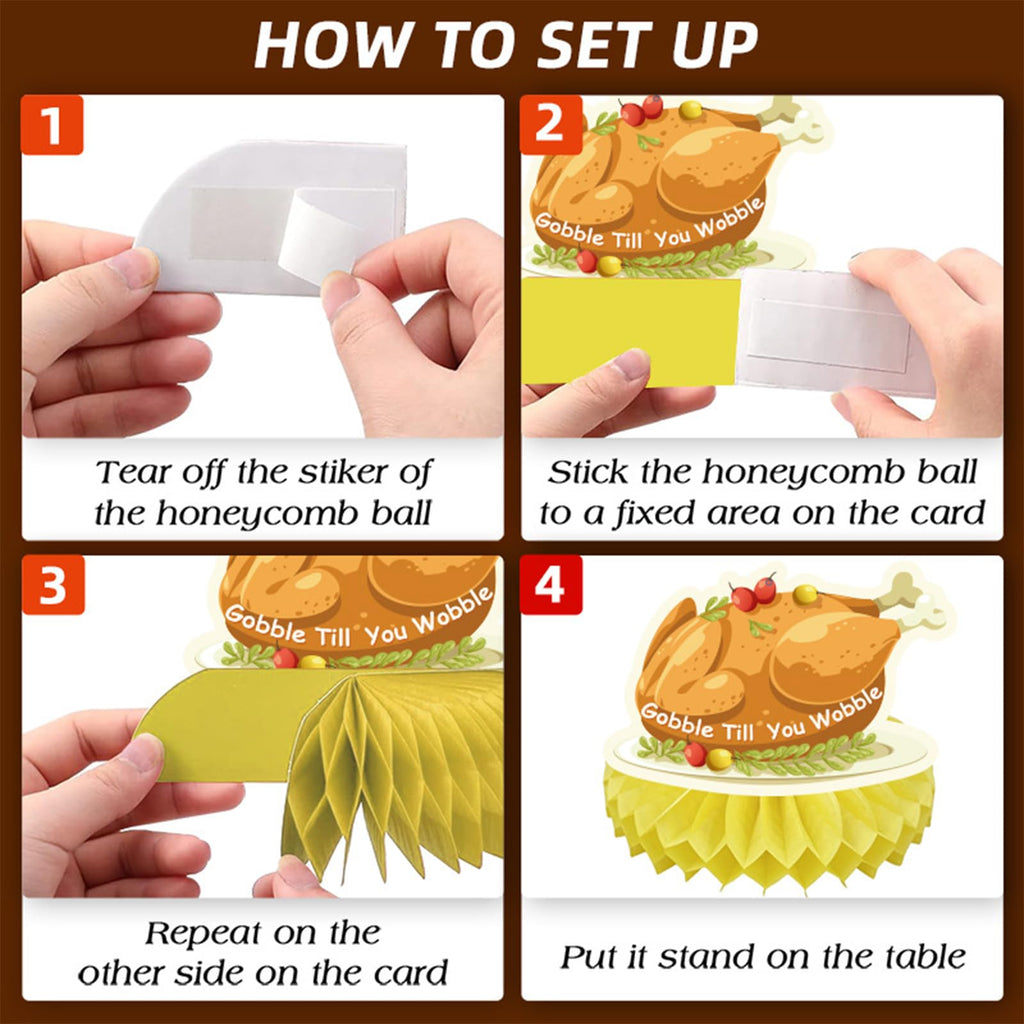 Qpout 9-Piece Thanksgiving Fall Party Table Centerpiece Decorations