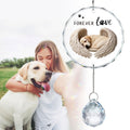 YU FENG 11.8in Dog Angel Crystal Suncatcher Memorial Rainbow Bridge