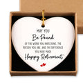 Luptiteuy Ceramic Heart Ornament Retired Gifts for Women Nurse Teacher Xmas