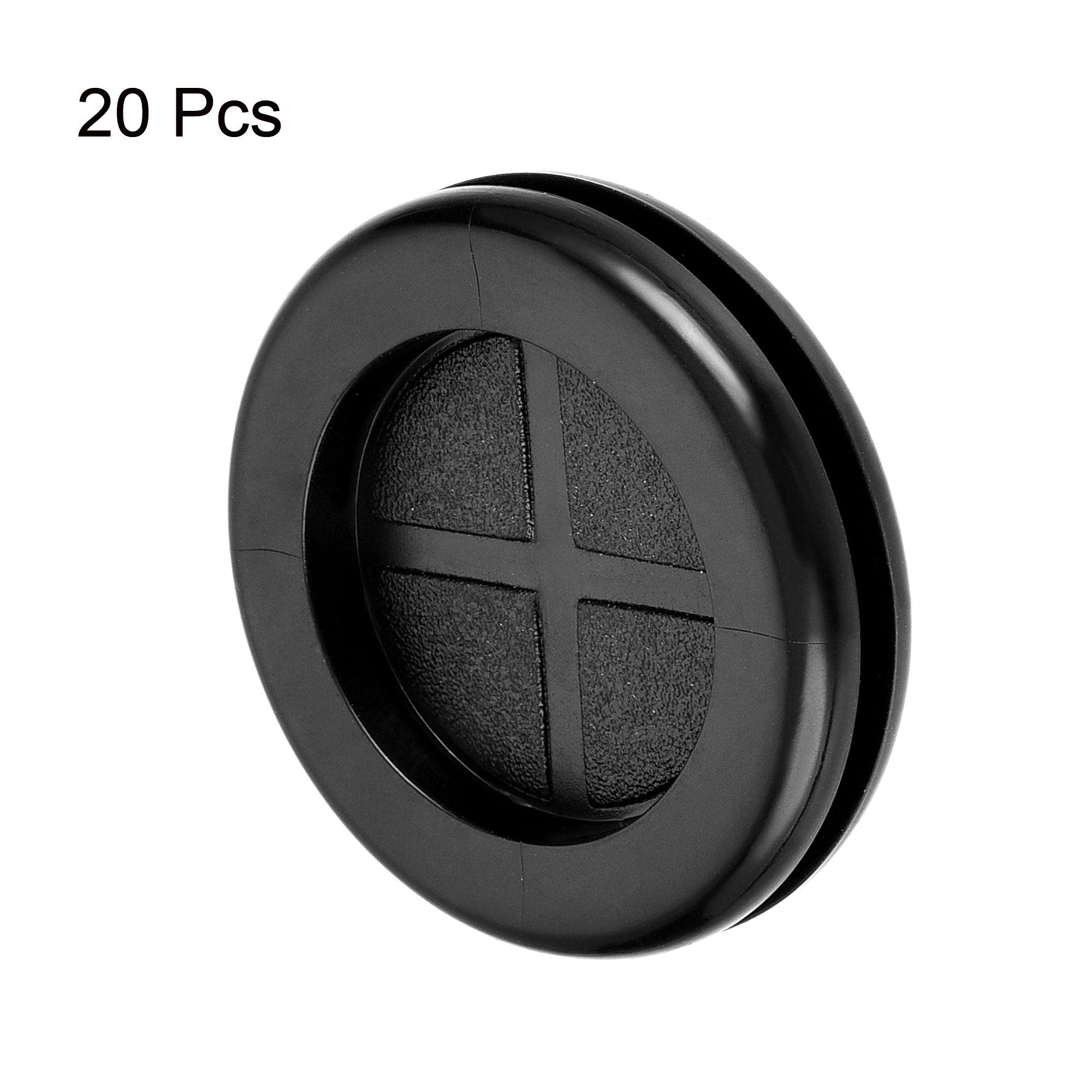 uxcell Rubber Grommet Round Double-Sided Mount Dia 32mm Wire Protection 20pcs