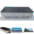 SIHAIAN 16x28Ft Oval Pool Cover UV Weather Resistant Side Storage