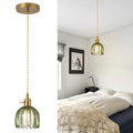 puncoll Vintage Small Pendant Light Green Glass Kitchen Island H2509-GR