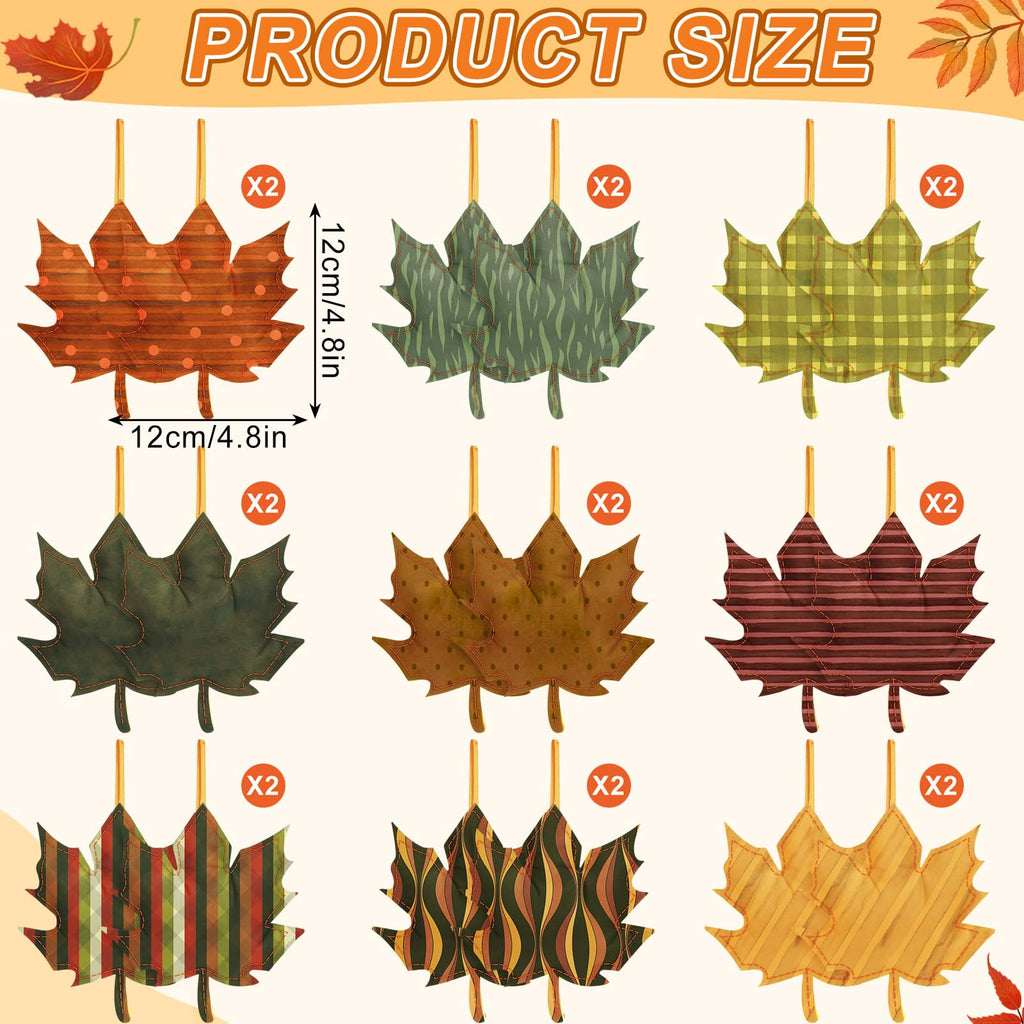Soulchen 39 Pc Fall Thanksgiving Tree Ornaments Set Orange Brown Gold