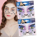 Totelux Cat Face Glitter Tattoos Stickers Temporary Tattoo 2Pcs