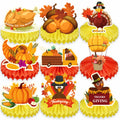 Qpout 9-Piece Thanksgiving Fall Party Table Centerpiece Decorations